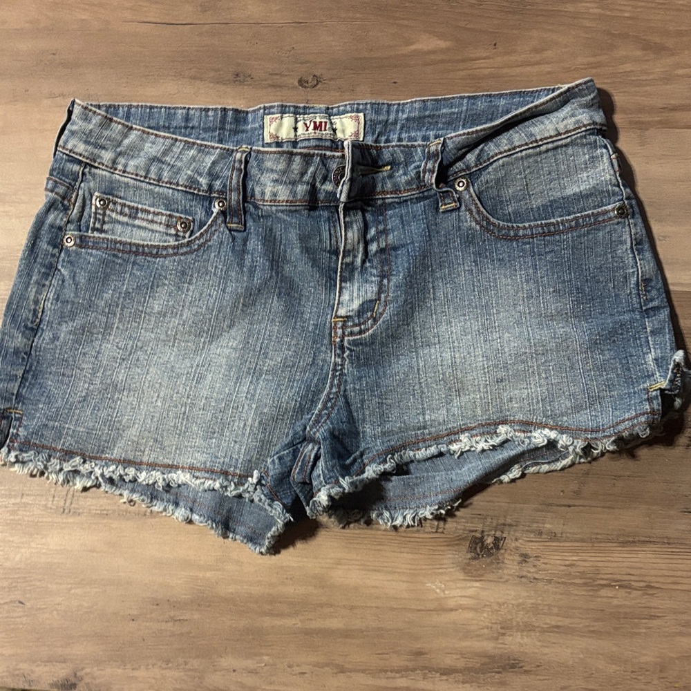 YMI Women's Distressed Blue Jean Shorts
